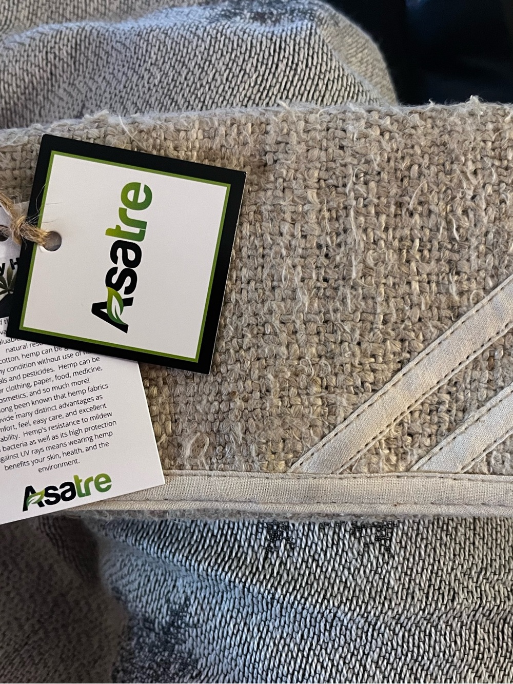 Natural Hemp Beige Woven Women's Wallet or Small Clutch